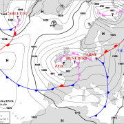 DWD Isobarenkarte Tiefdruckgebiete