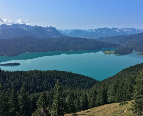 Der Hochsommer naht 3 Walchensee von oben