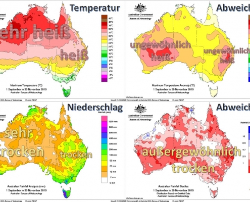 Nach Rekord-Trockenheit: Australien "on fire" 29 DWD Rekord Trockenheit Australien