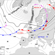 Tiefdruck im Winter DWD