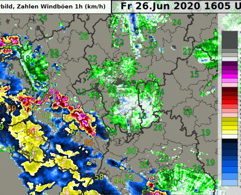 DWD Gewitter Wind