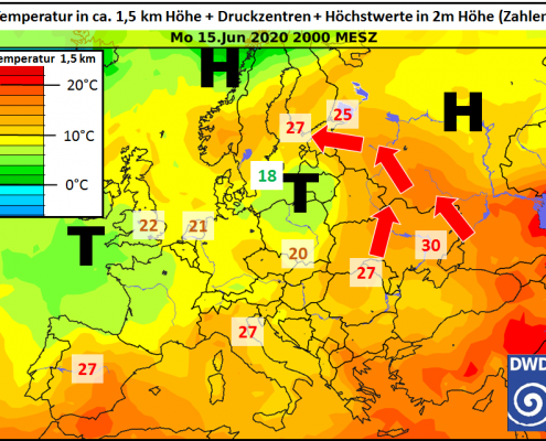 Ungewöhnliche Temperaturverteilung in Europa 5 DWD: Ungewöhnliche Temperaturverteilung in Europa