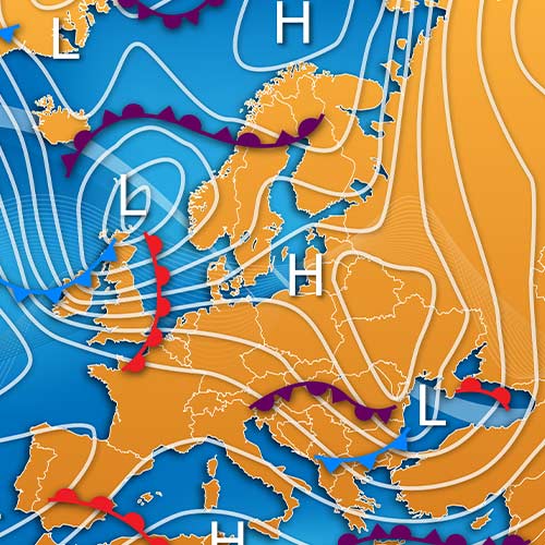 Isobarenkarte Europa