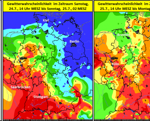 DWD Gewitter im Anmarsch