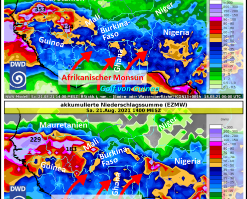 Afrikanischer Monsun und" African Easterly Waves" im Gleichklang 14 DWD Afrikanischer Monsun und African Easterly Waves im Gleichklang