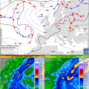DWD Hoch GAYA und Tief NICK feilschen um Mitteleuropa