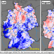 DWD Ein nasser Sommer 2021 in Deutschland aber ueberall Teil 1