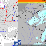 DWD Hoch DIETER kontra Tief IDA Nasskaltes und windiges Wetter im Anmarsch.