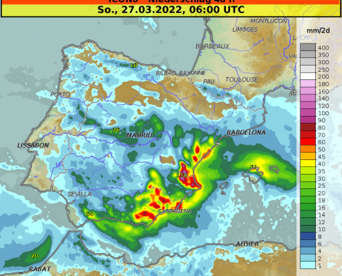 DWD Rekordnaesse in Spanien