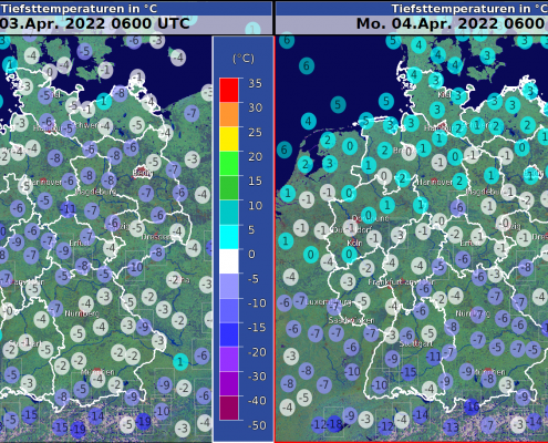 DWD Rekordfrost fuer April