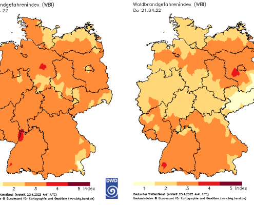 DWD Waldbrand und der Index des DWD 1