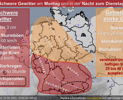 DWD FINJA sorgt fuer einen gewittrigen Tag