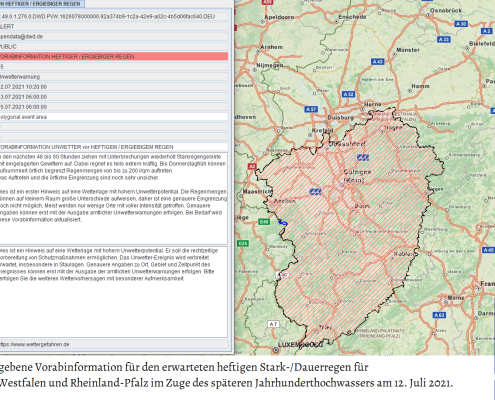 DWD Unwetterwarnungen und ihre Vorgeschichte