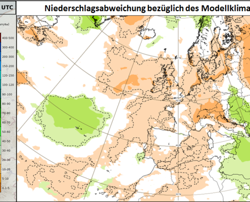 DWD Hoch PIET ist wieder Herr in der Wetterkueche und laesst den Kontakt zum Azorenhoch nicht abbrechen
