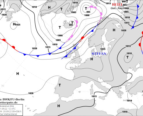 DWD Hoch STEFAN sorgt fuer ruhiges Herbstwetter