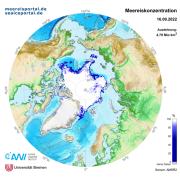 DWD Sommerliche Meereisbilanz 2022 in der Arktis