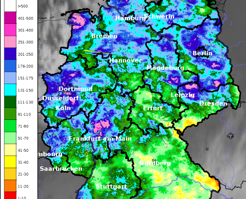 DWD Januar bisher im Norden und Westen viel zu nass 1