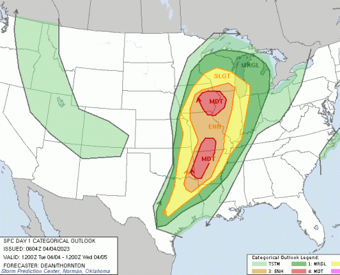 DWD Tornado Outbreaks in den USA 1