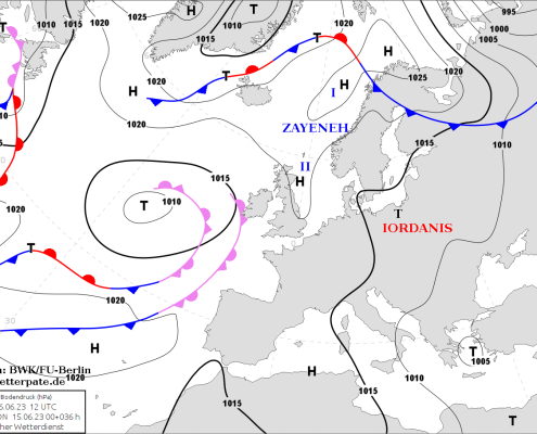 DWD Sommerlich warm bis heiss mit einigen Gewittern
