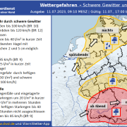 DWD Unwetter vertreiben Hitze zumindest voruebergehend