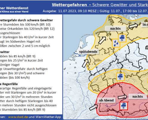 DWD Unwetter vertreiben Hitze zumindest voruebergehend