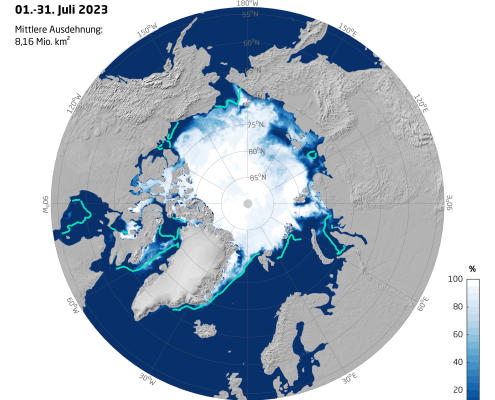 DWD Zustand der Meereisbedeckung in der Arktis und Antarktis