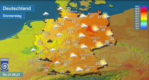 DWD Ex Hurrikan LEE bringt als Gastgeschenke Wind und Regen mit 2