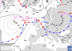 DWD Geteiltes Wetter in Deutschland