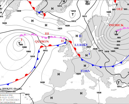 DWD Geteiltes Wetter in Deutschland