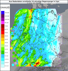 DWD Starke Gewitter und Dauerregen 2