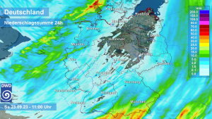 DWD Starke Gewitter und Dauerregen 3