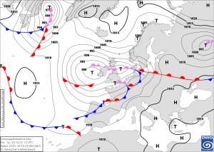 DWD Tief bei den Britischen Inseln 1