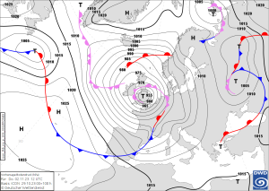 DWD Tief bei den Britischen Inseln 2