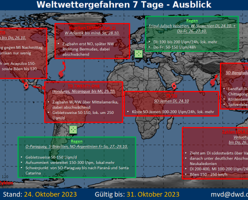 Weltweit einiges los beim Wetter 27 DWD Weltweit einiges los beim Wetter