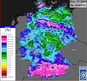 DWD Ein verregneter November mit Schnee als kroenendem Abschluss