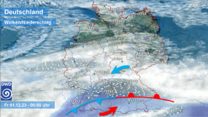 DWD Von neuem Schnee gefrierendem Regen und Modellchaos