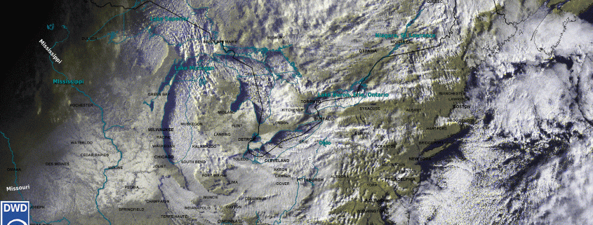 DWD Lake Effect Snow Verbindendes meteorologisches Phaenomen zwischen Ostsee und Grossen Seen