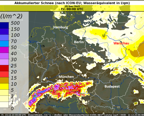 DWD Schneehoehen in Europa – ein kurzer Rueck und Ausblick