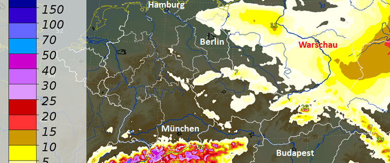 DWD Schneehoehen in Europa – ein kurzer Rueck und Ausblick