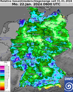 DWD Zu nass zu trocken oder doch im Soll wie war es bisher im Januar 2