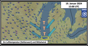 DWD Eine Schlange ueber dem Michigansee 1