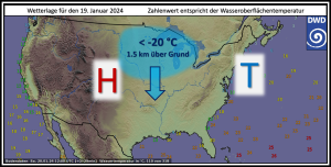 DWD Eine Schlange ueber dem Michigansee