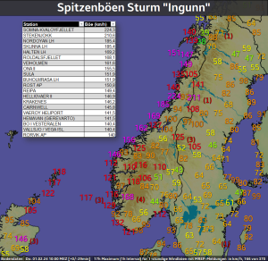 DWD Orkan Ingunn in Norwegen Einer der staerksten der letzten 30 Jahre 1