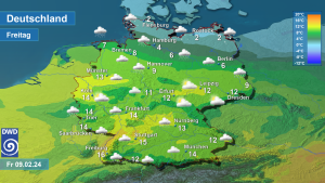 DWD Winter light im Norden aber Warmluft siegt mal wieder 2