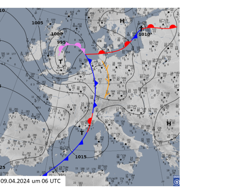 DWD Kaltfront leitet markanten Luftmassenwechsel ein