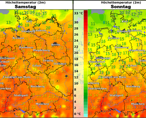 DWD Nach Fruehsommer Wochenende nun kuehles Aprilwetter