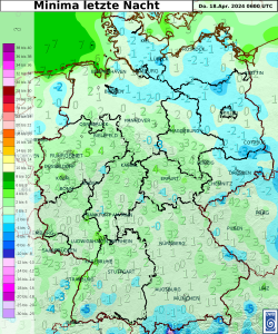 DWD Vorsicht kalte Aprilnaechte