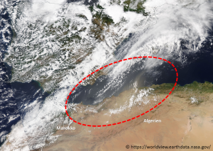 DWD Wuestenstaub aus der Sahara