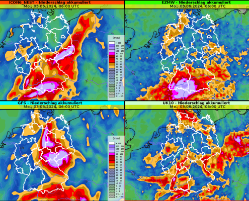DWD Mit Tief ORINOCO drohen am Wochenende ergiebige Regenfaelle