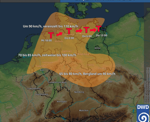 Turbulentes Tief „Telse” 14 DWD Turbulentes Tief Telse